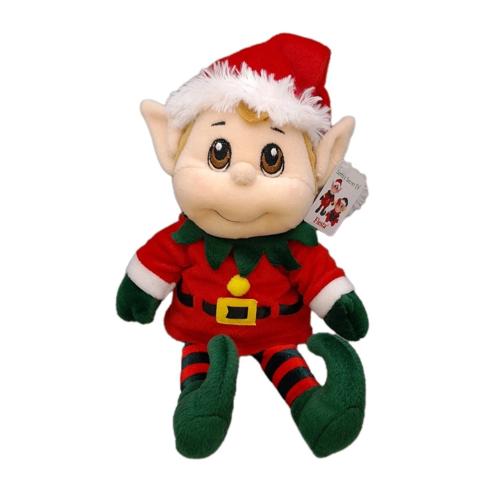 Fiesta Santa's Secret Elf Boy Plush 12" Christmas Stuffed Doll Toy NWT
